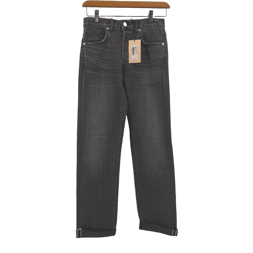 Red Selvedge Denim Jeans Women's 24 Gray, Straight Leg, High Rise 29x27 CQY NWT